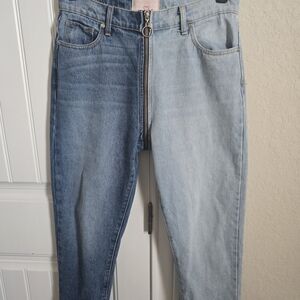 REVICE Two-Tone Blue Skinny Jeans
